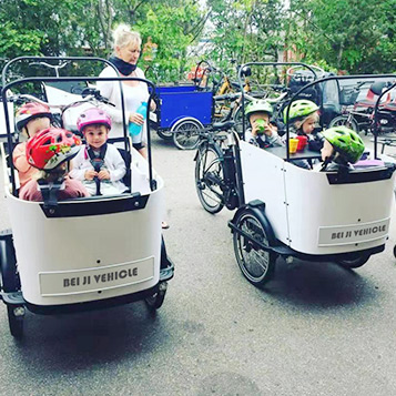 Newly Designed Bent Wood Cargo Bike For Family