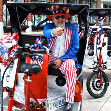 Front passenger pedicab